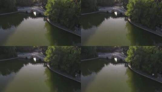 西安丰庆公园小桥城市宣传5高清在线视频素材下载