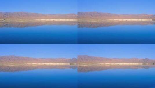 青海大柴旦翡翠湖蓝色湖泊湖光山色唯美风光高清在线视频素材下载