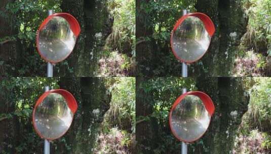 农村山路交通反视镜高清在线视频素材下载