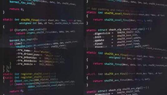 C语言开发软件代码。电脑屏幕上的代码编程高清在线视频素材下载