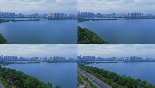 岳阳城市航拍视频高清在线视频素材下载