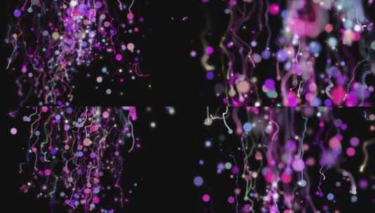紫色浪漫粒子高清在线视频素材下载