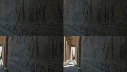 荷鲁斯神庙的廊柱高清在线视频素材下载
