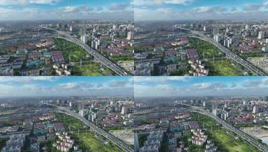 上海沪闵高架航拍高清在线视频素材下载