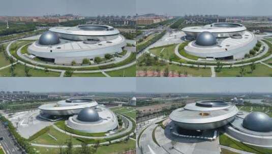 上海天文馆环绕航拍空镜高清在线视频素材下载