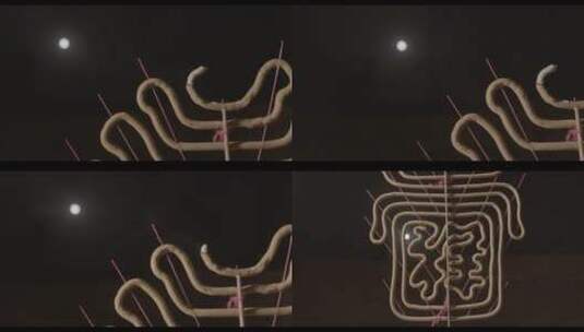 中秋节 民间祭月仪式 云香圆月 远景 组镜高清在线视频素材下载