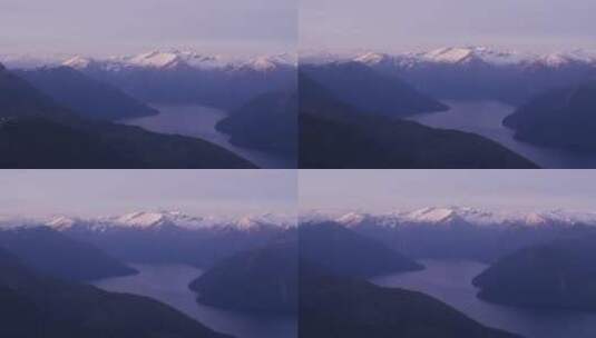 雪山山脉中的河流高清在线视频素材下载