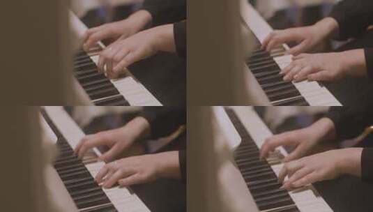 弹奏钢琴高清在线视频素材下载