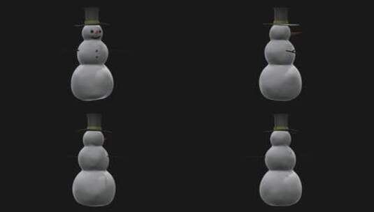 雪人运动图形高清在线视频素材下载