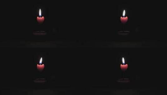 燃烧的蜡烛灯 照亮黑暗 祈福幸福许愿高清在线视频素材下载