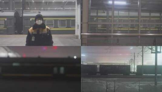 绿皮车火车站高清在线视频素材下载