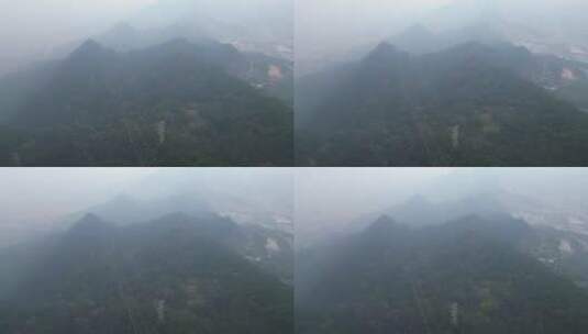 航拍重庆南山泉山步道，山脉，森林高清在线视频素材下载