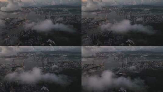 黎明前的港珠澳大桥高清在线视频素材下载
