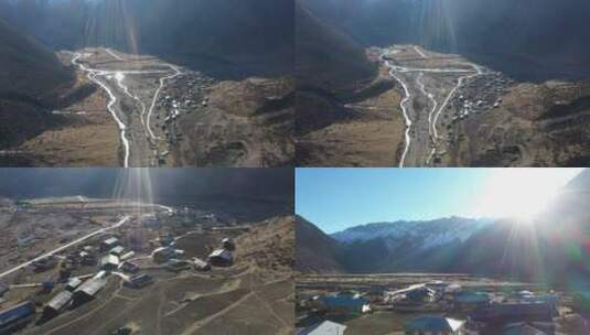 西藏219察瓦龙乡曲瓦村高清在线视频素材下载