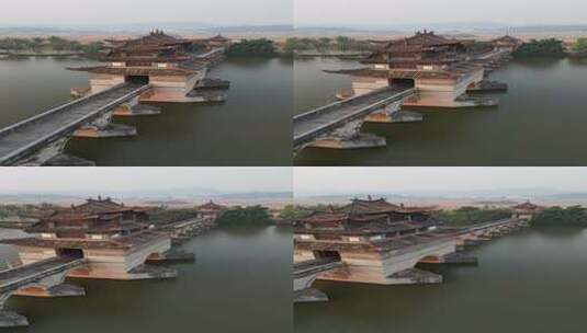 建水十七孔桥航拍风光高清在线视频素材下载