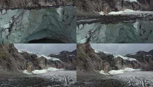 山谷的大冰川高清在线视频素材下载