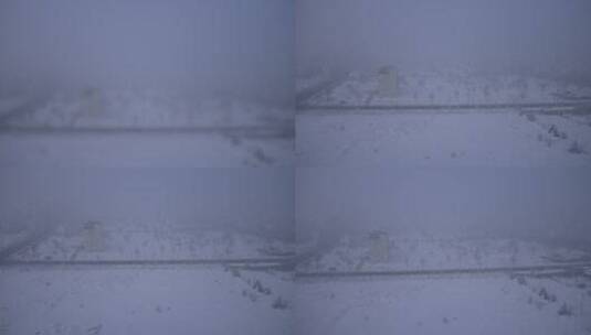 乌鲁木齐窗外的雪景高清在线视频素材下载