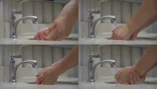 洗手的男子高清在线视频素材下载