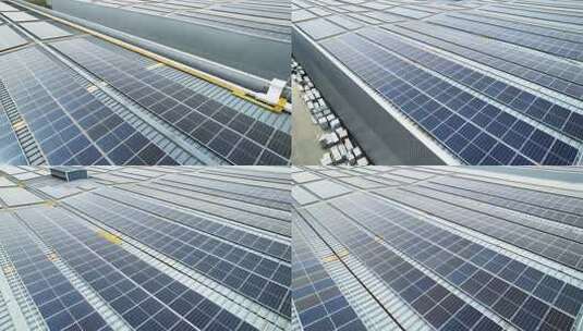 分布式屋顶光伏太阳能发电站高清在线视频素材下载
