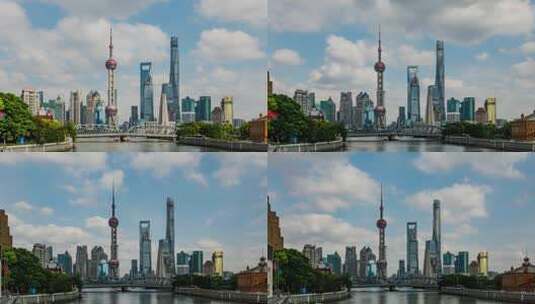 上海天际线的时移高清在线视频素材下载