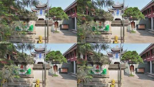 内江古西林寺航拍寺庙古建筑高清在线视频素材下载