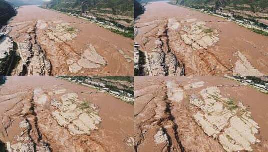 陕西宜川黄河壶口瀑布航拍高清在线视频素材下载