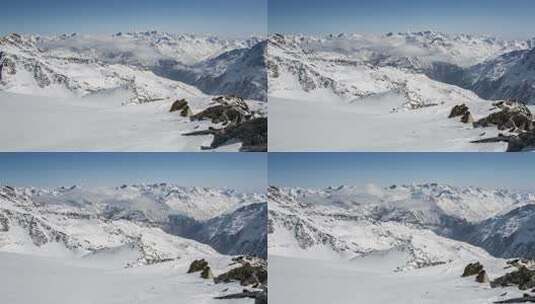 温特阿尔卑斯山脉高清在线视频素材下载
