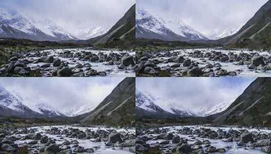 冰川河的风景高清在线视频素材下载