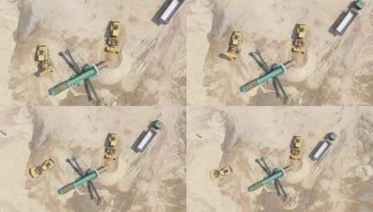 矿山输送带上砂的分选过程高清在线视频素材下载