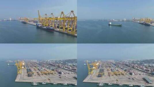 港口 码头 物流运输 航运集装箱高清在线视频素材下载