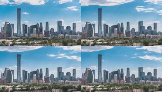中国北京CBD城市延时城市发展高清在线视频素材下载