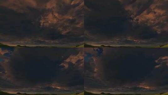 夕阳暗黑乌云天空云层高清在线视频素材下载