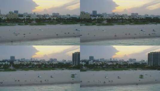 迈阿密海滩的鸟瞰图高清在线视频素材下载