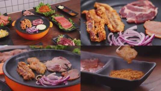 餐饮 美食 烤肉高清在线视频素材下载