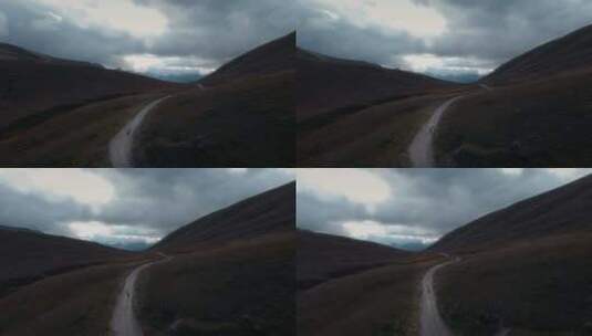 两名骑自行车者旅行的风景镜头高清在线视频素材下载