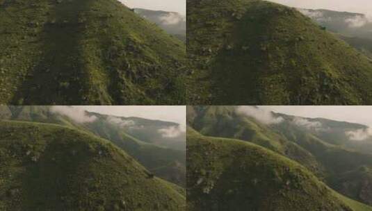 佐治亚州萨姆茨赫-贾瓦赫蒂的山峰展现了惊人的自然景观。空中无人机拍摄高清在线视频素材下载