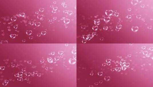 粉色心型泡泡背景高清在线视频素材下载