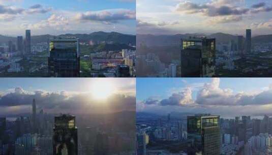 深圳福田中心区地王赛格汉国大厦360度高清在线视频素材下载
