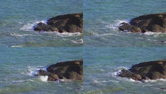 海上礁石海水海洋暗礁海岸线岩石大海风景高清在线视频素材下载