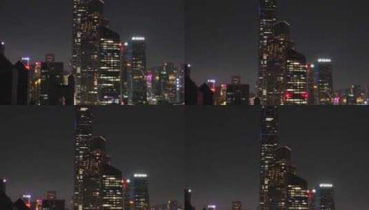 深圳福田夜景航拍高清在线视频素材下载