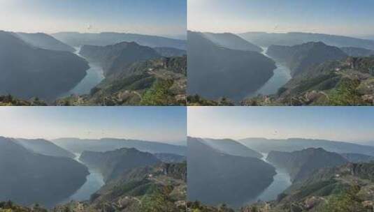 8K震撼重庆巫山巫峡航运峡谷延时高清在线视频素材下载