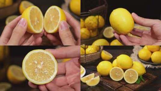 柠檬 黄柠檬  安岳黄柠檬高清在线视频素材下载