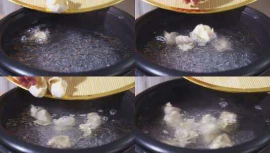 冬至 春节 煮饺子高清在线视频素材下载