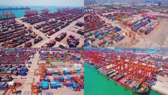 海上运输 港口贸易 集装箱运输高清在线视频素材下载