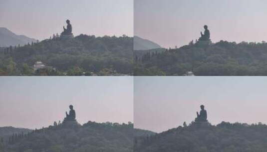 香港离岛天坛大佛航拍高清在线视频素材下载