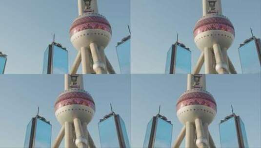 上海陆家嘴东方明珠城市空镜运镜高清在线视频素材下载