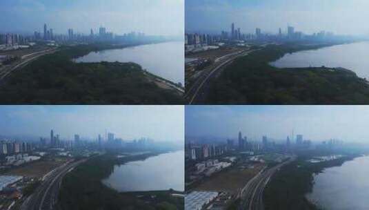 深圳地标建筑航拍高清在线视频素材下载