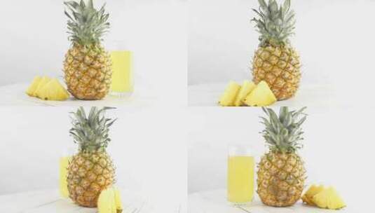 成熟多汁的菠萝高清在线视频素材下载