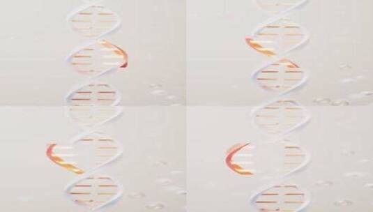 生物科技概念DNA基因3D渲染高清在线视频素材下载