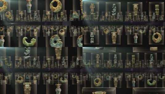 玉器文物02国宝档案 藏品古代 典雅礼器高清在线视频素材下载